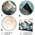 thumbnail image 3 of Designart "Winter Mountain Scene in Minimalism III" Minimalism Landscape Metal Art Living Room, 3 of 5
