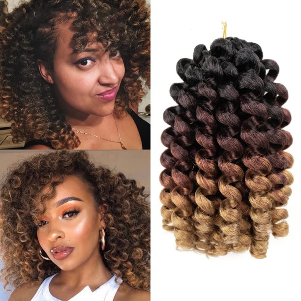 8 Pulgadas, 5 Piezas De Pelo De Ganchillo Rizado Con Varita, Pelo De Ganchillo De Rebote Jamaicano, Trenzas Cortas Y Rizadas, Pelo De Ganchillo Rizado Para Mujeres Negras, 20 Raíces/Paquete (T1B/30/27