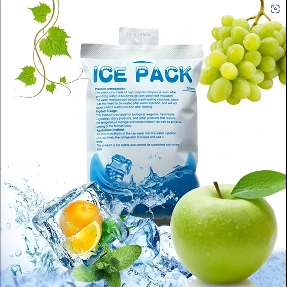 ICERUN 25 Pcs Reusable Ice Packs for Coolers Lunchbags Shipping Storage Cold Food Lunch Ice Packs Reusable