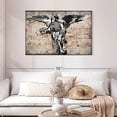 thumbnail image 2 of Elephant Stock Bulletproof Angel With Skull Wall Art - Horizontal Canvas Wall Art - Living Room Wall Decor - People Canvas - Beige And Gray Decor - 45" x 30", 2 of 8