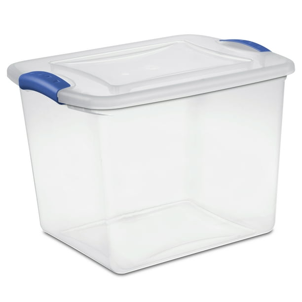 27 Qt.Clear Plastic Latching Box, Latches with Clear Lid - Walmart.com
