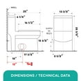 thumbnail image 3 of Fine Fixtures Modern One-Piece Toilet, High-Efficiency Dual Flush System, Compact Space-Saver Design 12" Rough in (Seat Included), 3 of 12