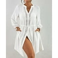 thumbnail image 5 of Bsubseach Bathing Suit Cover Up for Women Button Down Dress Drawstring Swim Coverups with Pockets, 5 of 5