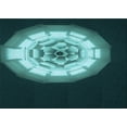thumbnail image 1 of Ahgly Company Machine Washable Indoor Rectangle Transitional Deep Teal Green Area Rugs, 8' x 10', 1 of 7
