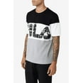 thumbnail image 4 of Fila BLACK/GRAY Johnson Color-Block Logo Graphic Tee, US Small, 4 of 6
