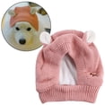 thumbnail image 2 of iOPQO Pet HatS Dog Golden Knitted Dog Hat, Winter Dog Balaclava With Pretty Ears, Suitable For Normal And Large Dogs (About 30-50 Kg), Protects Dog's Head From Cold Winter Pink, 2 of 2