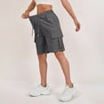 thumbnail image 7 of Cargo Shorts Women,Summer High Waisted Bermuda Shorts Casual Trendy Hiking Outfits Knee Length Pant with Pockets 2026 Dark Gray XXL, 7 of 7