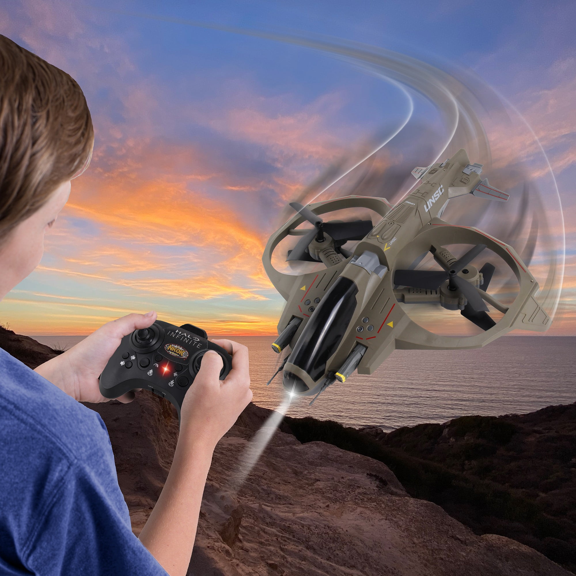 NKOK HALO Infinite RC: AV-49 Wasp Aircraft, VTOL With Altitude Hold, Auto Takeoff & Landing, 2.4 GHz RC