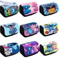thumbnail image 2 of Bolsa De Lápices De Puntada Prudente , Estuche Para De Dibujos Animados Lilo Y Stitch , Papelería De Gran Capacidad Negra A La Escuela, 2 of 4