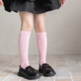 thumbnail image 2 of Jalioing Knee High Socks for Girls School Uniform Cotton Stockings Girls Kids Breathable Soft Long Socks, 2 of 9