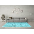 thumbnail image 3 of Ahgly Company Indoor Square Persian Light Blue Traditional Area Rugs, 7' Square, 3 of 4