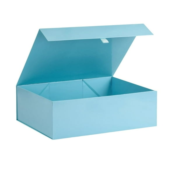 Caja de regalo PLINJOY extra grande azul de 42 x 36 x 14 cm con tapa magnética