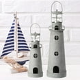 thumbnail image 5 of Rustic Americana Lighthouse Tea Light Candle Holders, Set of 2, 5 of 6