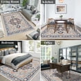 thumbnail image 6 of Findosom 5'x7' Vintage Area Rug for Living Room, Machine Washable Rugs Non Slip Distressed Indoor Rug,Large Retro Area Rug Floor Carpet for Bedroom Dining Room Entryway Office Decor,Blue, 6 of 8