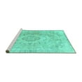 thumbnail image 2 of Ahgly Company Machine Washable Indoor Square Persian Turquoise Blue Traditional Area Rugs, 5' Square, 2 of 4