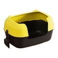 thumbnail image 3 of Caja de Arena para Gatos perfecl Inodoro Portátil Extraíble Antisalpicaduras Amarillo y Negro, 3 of 8