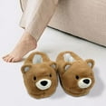 thumbnail image 6 of Sharprepublic Indoor Slippers Cartoon Bear Novelty Home Shoes Warm Slippers for Dorm Household Brown, 6 of 8