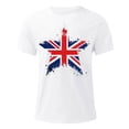 thumbnail image 4 of Mens Casual Manga Corta Botón Abajo Camisetas Estados Unidos Bandera Impresión Cuello Redondo Suéter Camiseta, Poliéster Casual Uso Diario para Hombres, 4 of 5
