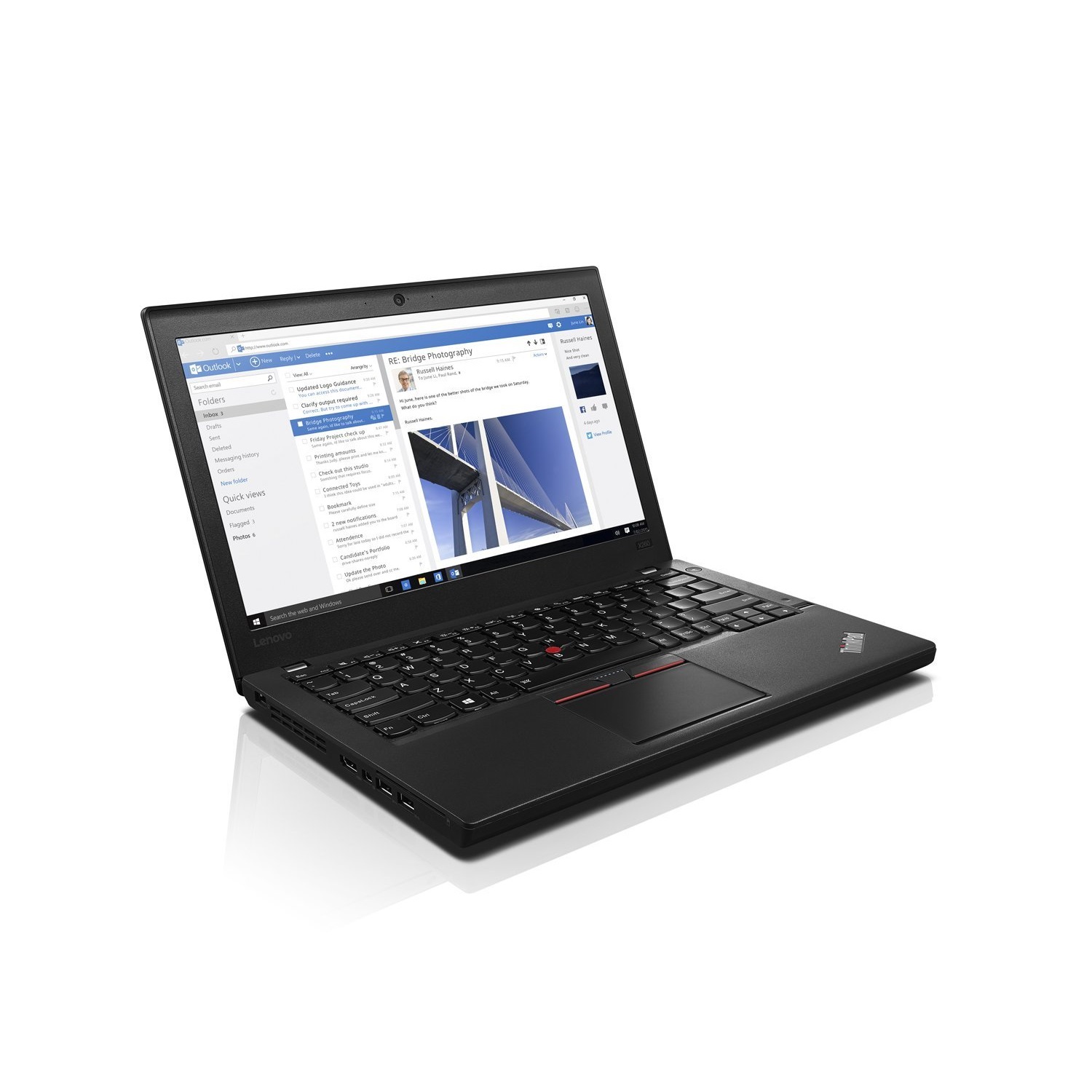 Lenovo ThinkPad X270 - 12.5" - Core i5 6200U - 8 GB RAM - 500 GB HDD - image 2 of 4