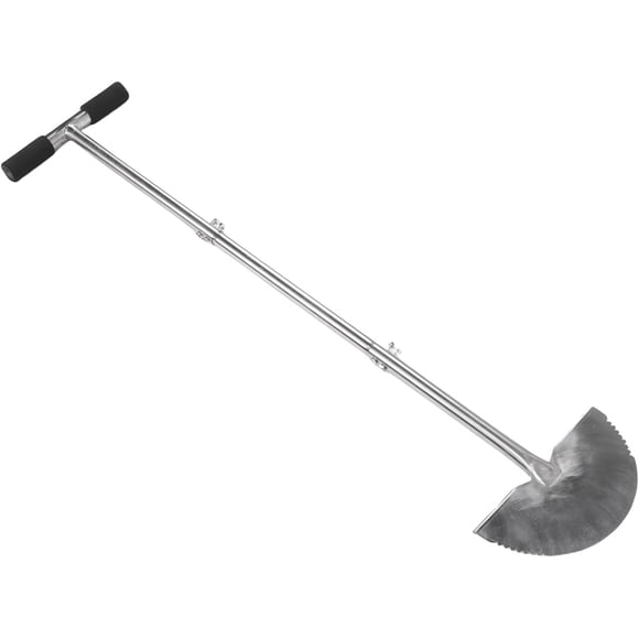 38 Inch Edger Lawn Tool, Manual Half Moon Shovel Lawn Edger Detachable Garden Edging Tool with T Grip Handle, for Sidewalk, Yard, Landscaping, Grass