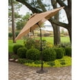 thumbnail image 4 of Hanover Monaco 9 Ft. Aluminum Table Umbrella with Long-Lasting, Fade and Weather-Resistant Fabric in Tan | MONACOUMB, 4 of 11