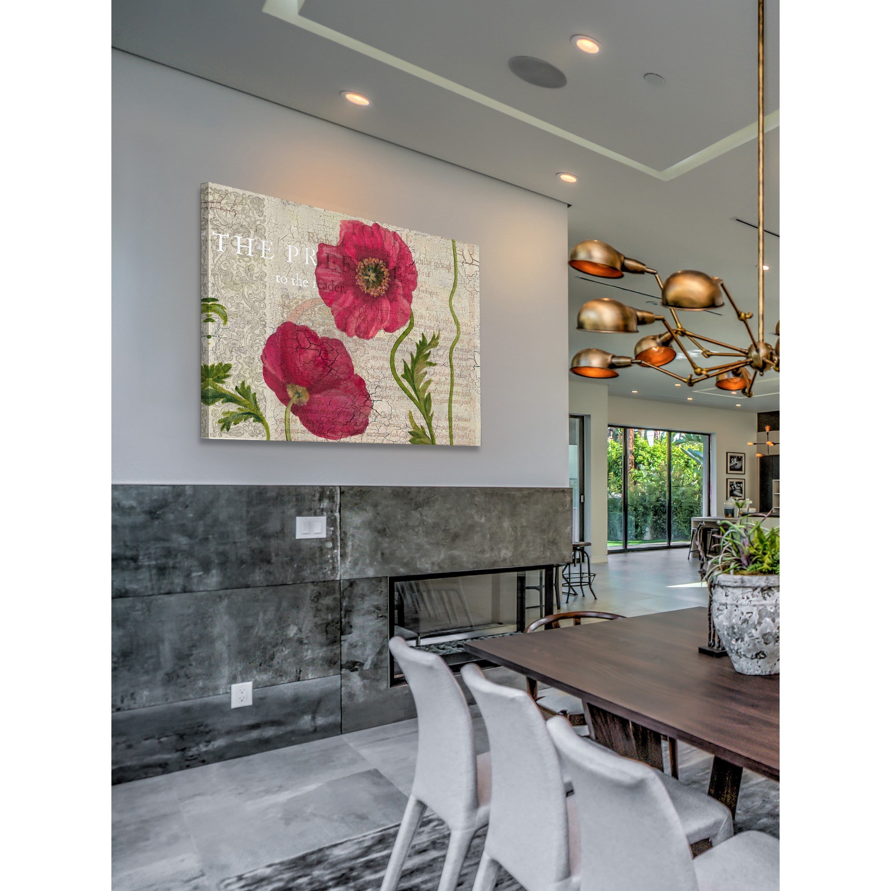 "Poppy Pages LS I" Painting Print on Wrapped Canvas
