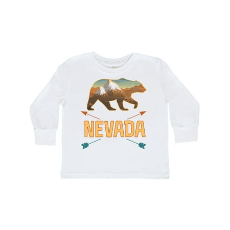 

Inktastic Nevada Vacation Bear Silhouette Gift Toddler Boy or Toddler Girl Long Sleeve T-Shirt