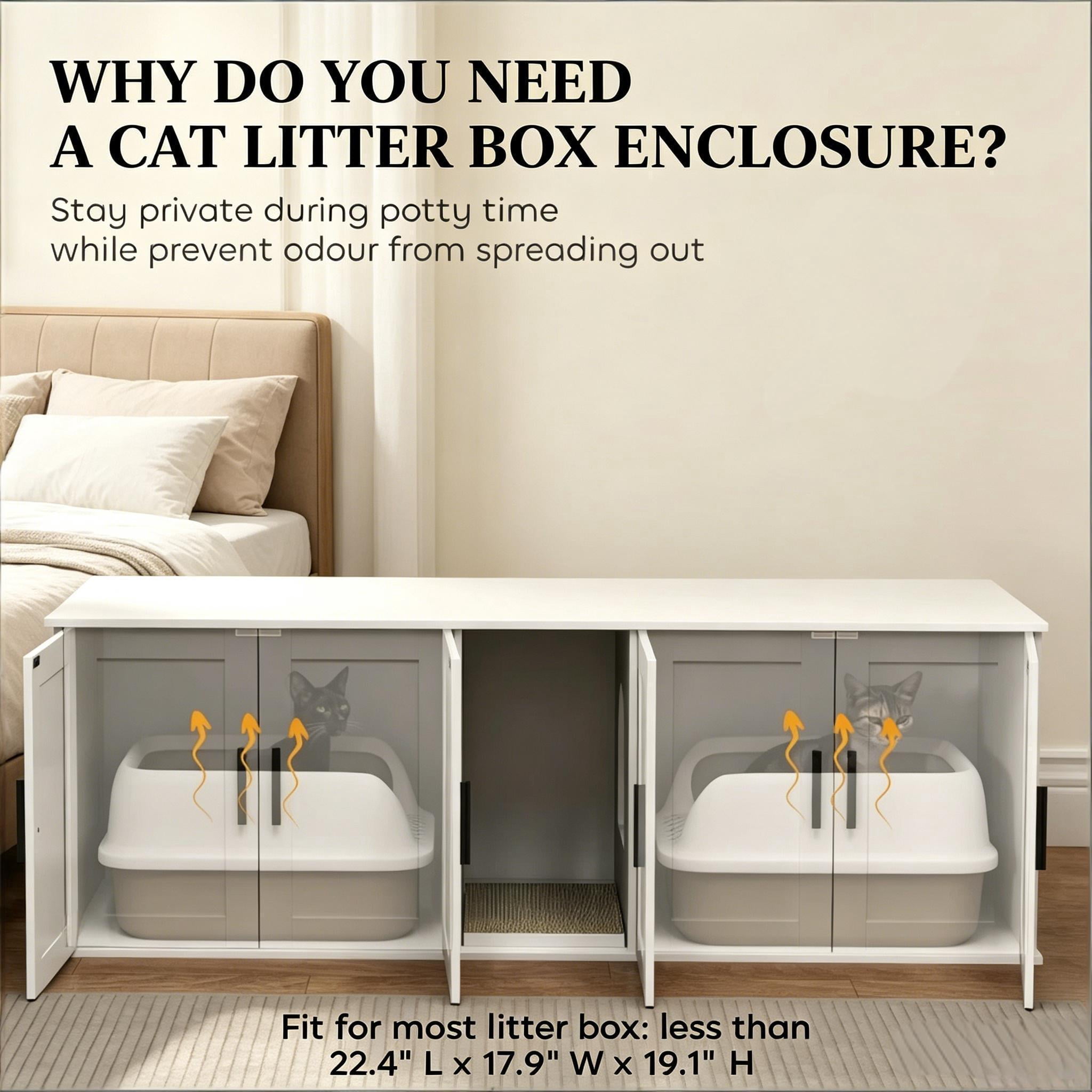 Cat litter Box Furniture,Cat Litter Box Enclosure,Hidden Litter Box Furniture