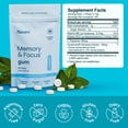 thumbnail image 3 of Chicle Neuro Memory & Focus (90 unidades) - Descafeinado y sin azúcar con ginseng americano, L-teanina, vitamina B12 y vitamina B6 para la alerta mental - Suplementos cerebrales para la memoria y la c, 3 of 5