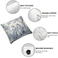 thumbnail image 4 of COMIO  Decorative Pillow Cover Toile Washable Cushion Covers with Invisible Zipper for Couch, Bedroom, Home, The Miller - Paloma Grey - Spring/Summer 2pc, 4 of 6