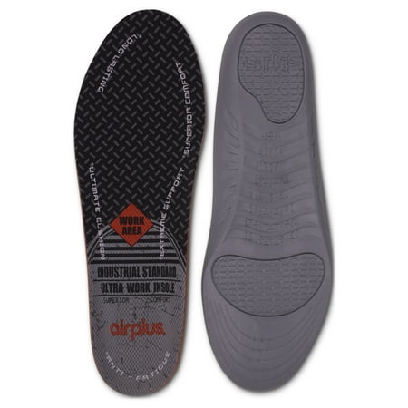 Airplus Ultra Work Memory Plus Shoe Insoles for All Day Comfort and Foot Pain Relief, Mens, Size