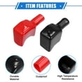 thumbnail image 4 of 3 Pair Battery Terminal Insulation Covers 37mm Length 7mm 0.28" Car Battery Post Cap for Motorcycle, 4 of 6