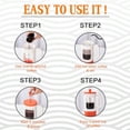 thumbnail image 5 of French Press Coffee Maker 34 oz/ 4 Cup Coffee Tea Press with Heat-resistant Borosilicate Glass 4-Level Filtration Systems Cold Brew Coffee Maker for Camping Travel Gifts White and Orange, 5 of 6