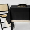 thumbnail image 1 of Thyme & Table Rectangle Tablecloth 102", Black & Gold, 1 of 5