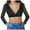 Black-women's tops, tees & blouses, variant on Women'S V-Neck Beer Festival Lace Tops, Women Casual Lace Solid Color Long Sleeve Blouses Black White