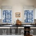 thumbnail image 4 of Kitchen Curtains 36 Inch Short - 3 Panel Set, Nautical Starfish Beach Seashell Mermaid Theme, Rod Pocket Window Curtain for Tropical Farmhouse, Easy Wash, 4 of 6