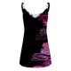 thumbnail image 2 of Gibobby Playera de manga corta con cuello en V Camiseta suelta informal con cuello en V para mujer, blusa manga corta con estampado(Negro,XL), 2 of 5