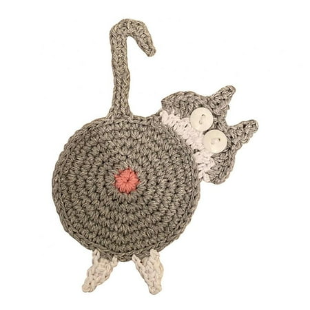 

Cat Butt Coaster Funny Cat Butt Crochet Drink Coaster Cat Butt Drink Cup Mat Handmade Crochet Mug Coaster Stain-Resistant Absorbent Bar Coasters for Home Office Decor Novelty Gifts for Cat Lover