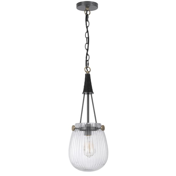 Cal Lighting 60W Cordoba two tone glass Pendant with chain