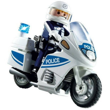 Playmobil Police Motorcycle with Light