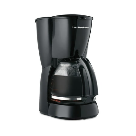 Hamilton Beach 12-Cup Drip Coffee Maker Machine with Glass Coffee Pot, Cafetera, Black