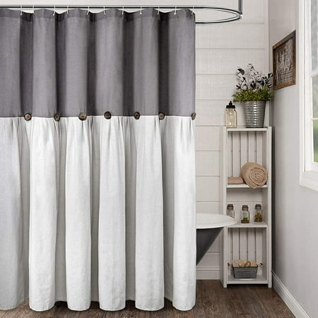 Linen Farmhouse Shower Curtain On, Is Linen Good For Shower Curtain