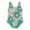 A813-Blue, variant on Caqnni Summer Kids Girls Lacing Swimwear Floral Prints 1 Piece Beach Swimsuit Bikini Swimwear Suit for Summer Vacation 6-12 Months Blue