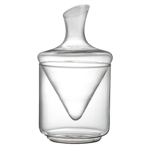 1Pc Classic Red Wine Decanter Transparent Glass Wine Dispenser Glass Ice Bucket