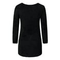 thumbnail image 4 of Herrnalise Women's Knitted Crop Tops Women Ladies Fashion Winter Plush Solid Round Neck Long Sleeve Sweater Blouse Pullover Jumper Sweaters, 4 of 6