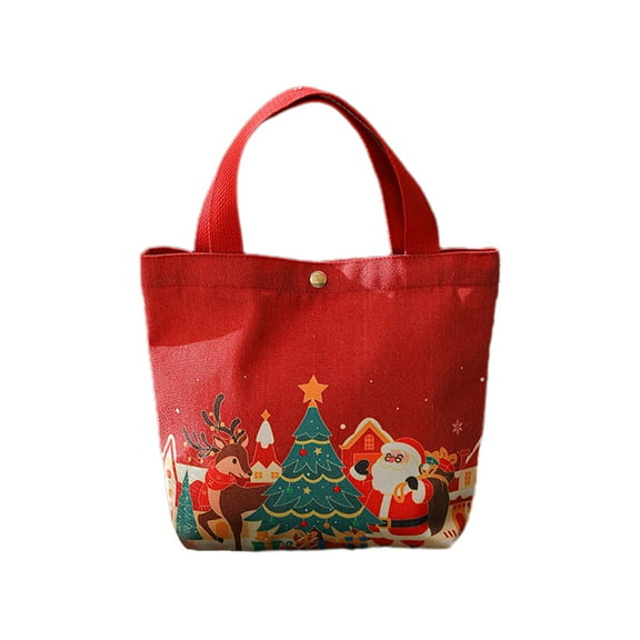 Cheapark Christmas Velvet Gift Bag - Flap Pocket Design for Candy & Fruit, Festive Storage for Christmas Eve Presents