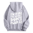 thumbnail image 6 of NMMUED Womens Casual Oversized Sweatshirt Funny Quote Pullover Hoodie Long Sleeve Back Print Graphic Sarcastic Sayings Tops Gray XL, 6 of 6