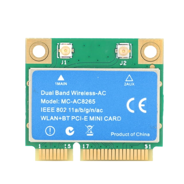 Tarjeta MINI PCIE de 1200 Mbit/s, banda dual de 2,4 GHz/5 GHz para tarjeta de red inalámbrica con chip Intel 8265 MC8265