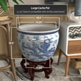 thumbnail image 4 of Red Lantern Large 18" Dragon Blue & White Porcelain Fishbowl Planter, 4 of 7