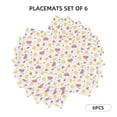 thumbnail image 5 of Rocae Tropical Fruit Printed Heat Resistant Place Mats,Classic Hemstitch Cloth Fabric Placemats Imitation Linen Place Mat Table Mats 18x12 inch, 5 of 5
